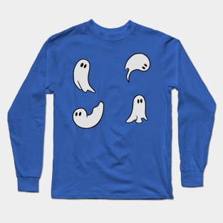 Adorable Ghost Quartet, Cute Ghost Design Long Sleeve T-Shirt